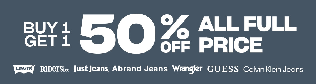 Buy 1 get 1 50% off all full price