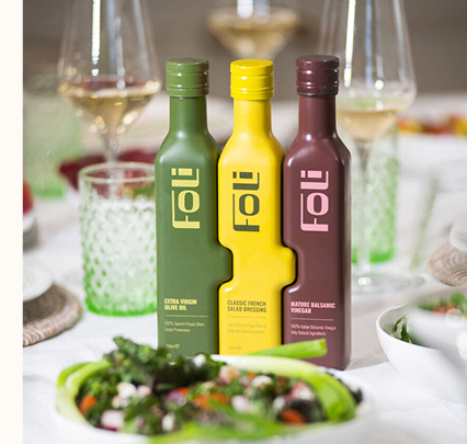 Foli Extra Virgin Olive Oil, French Salad Dressing And Mature Balsamic Vinegar Essentials Set 720ml