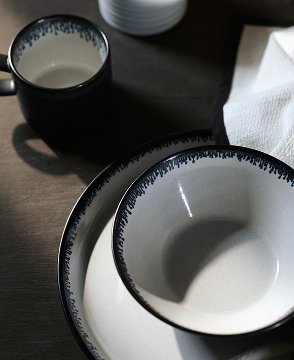 12 Piece Reactive Glaze Dinner Set