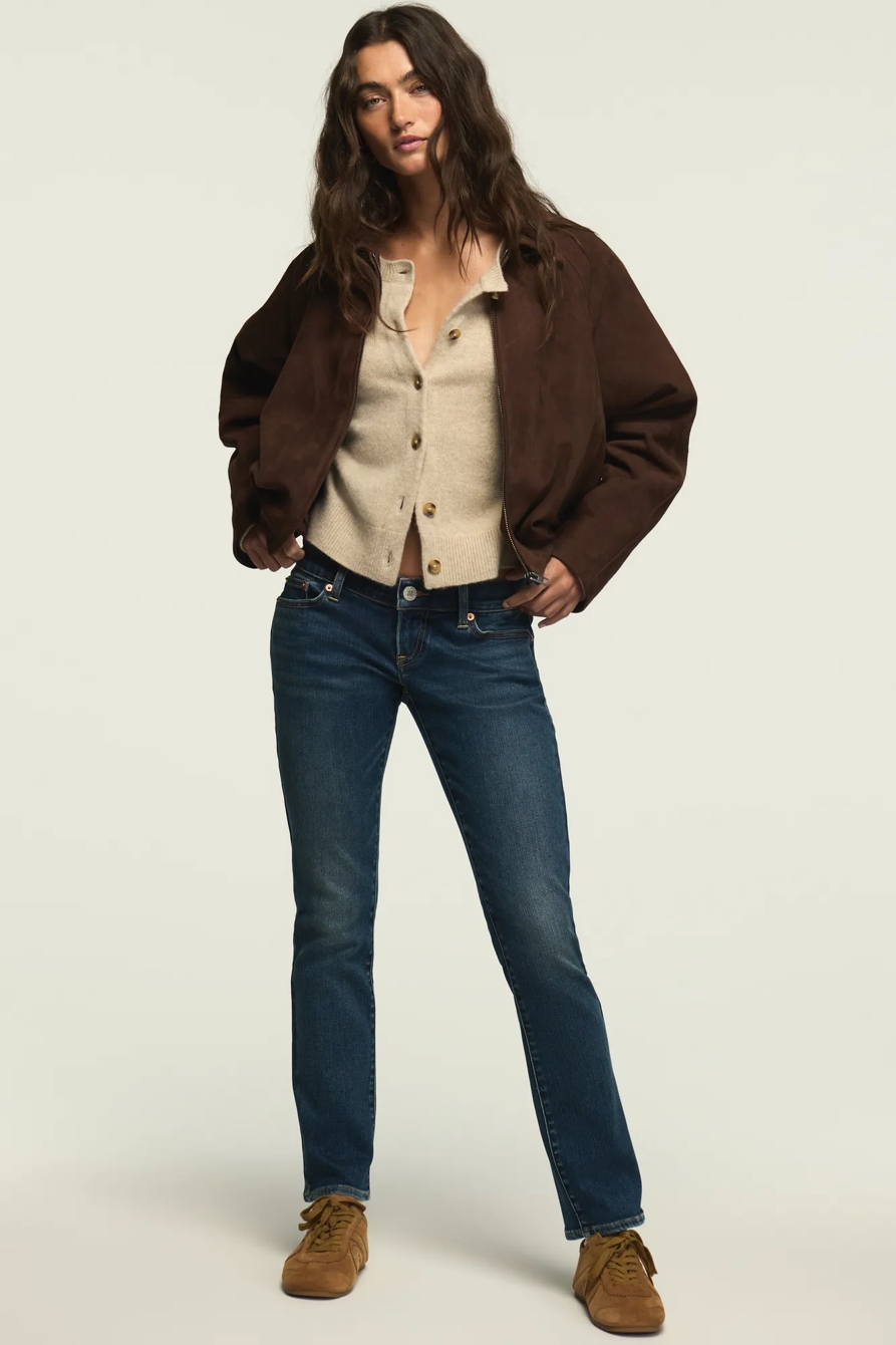 Image of Lucky Brand Ultra Low Rise Skinny - Women's Pants Denim Skinny Jeans in Dial Up Wash