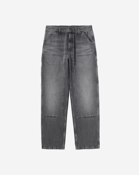 Carhartt WIP Double Kne Pant | Black (Marble Used Wash)