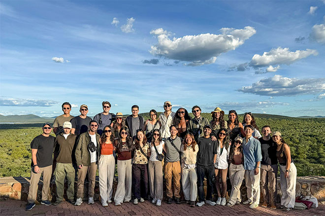 LIV students following a game drive at Mokolodi Nature Reserve in Gaborone, Botswana. (Image: Ludovico Galli)