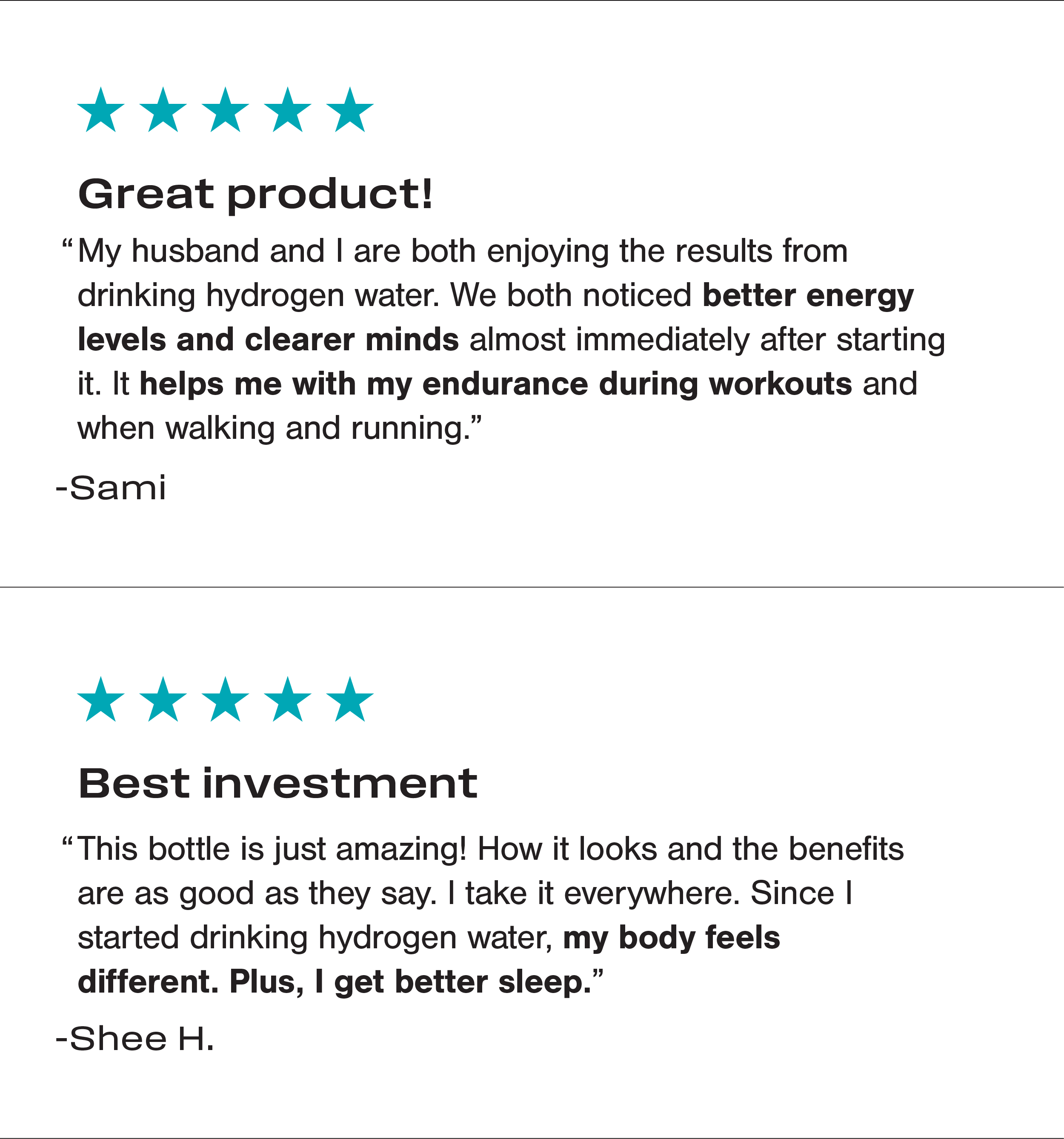 5 star reviews