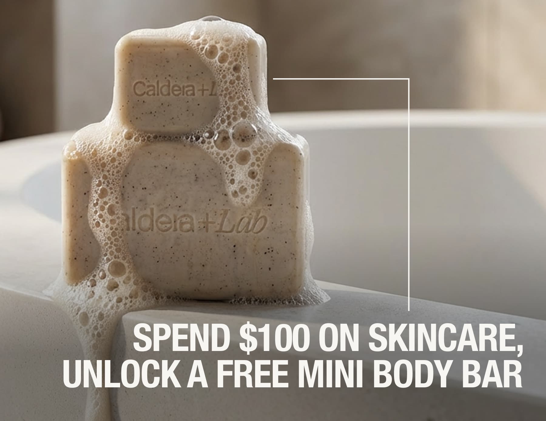 SPEND $100 ON SKINCARE, UNLOCK A FREE MINI BODY BAR