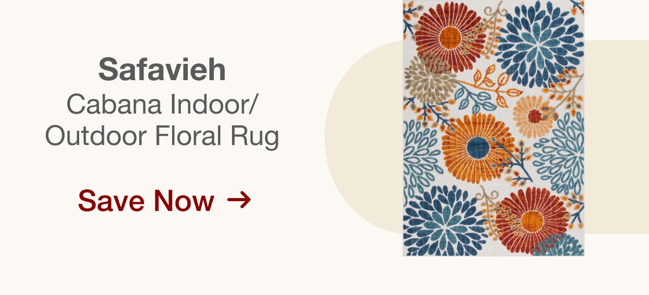 SAFAVIEH Cabana Hillechien Indoor Outdoor Waterproof Patio Floral Rug