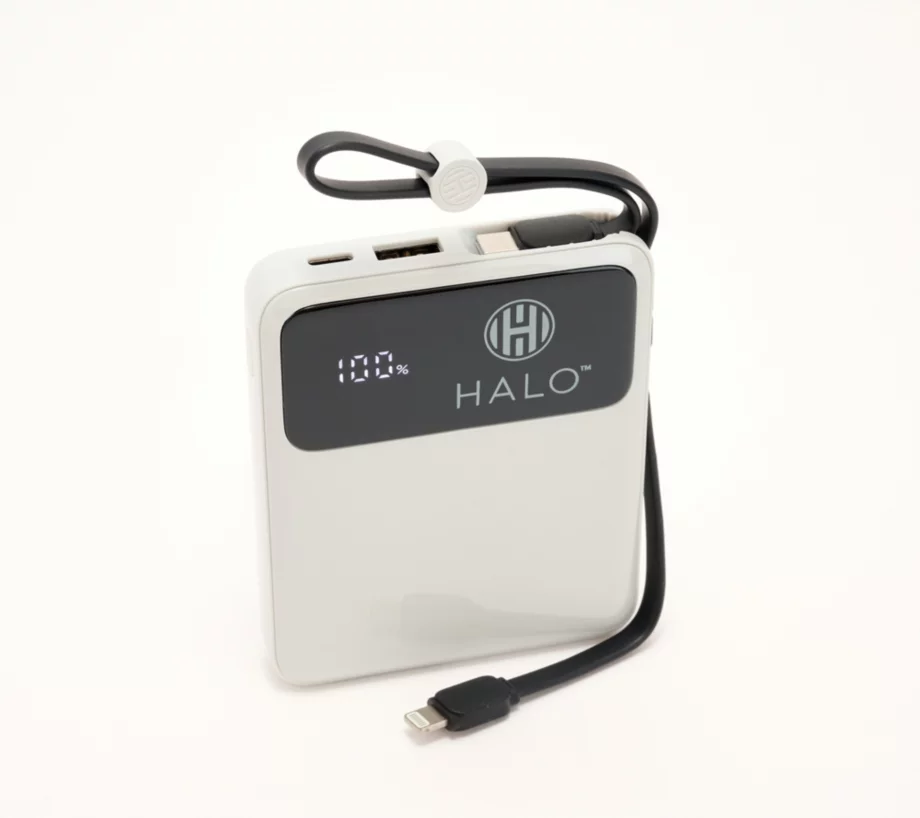 HALO 5,000mAh Power Bank w/ Built-In Cables