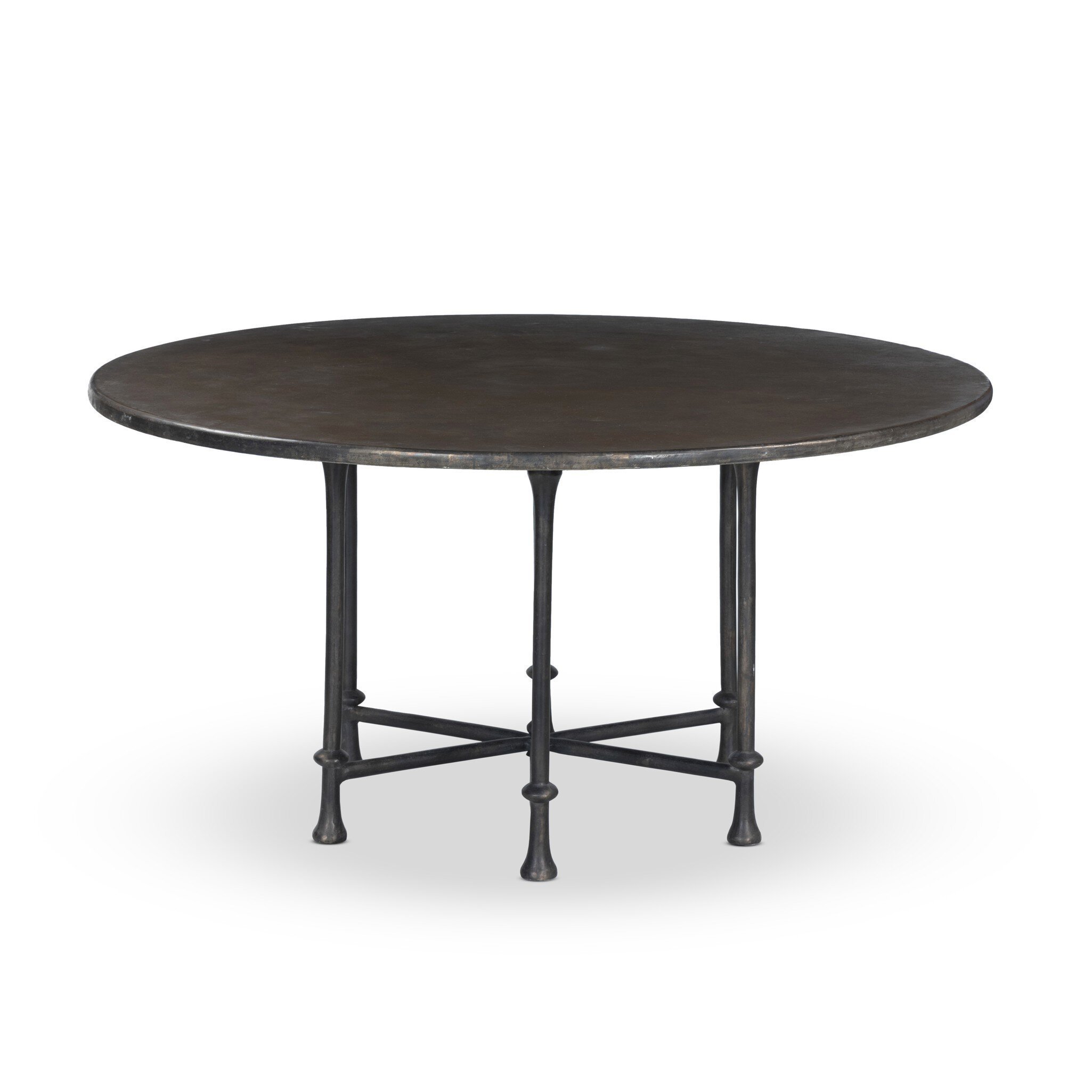 Image of Leblanc Distressed Bronze Outdoor Dining Table