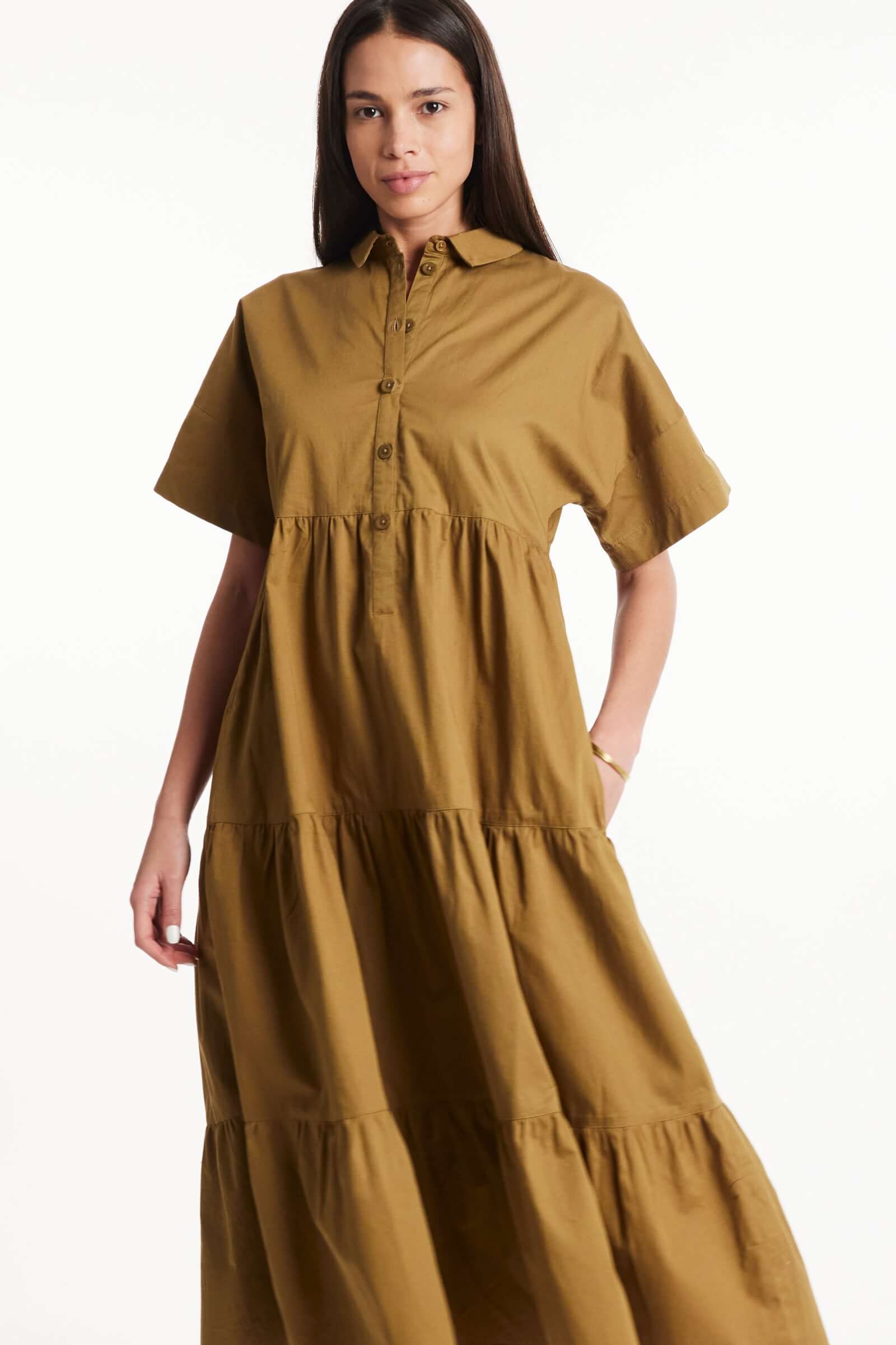 Camley Dress in Olive