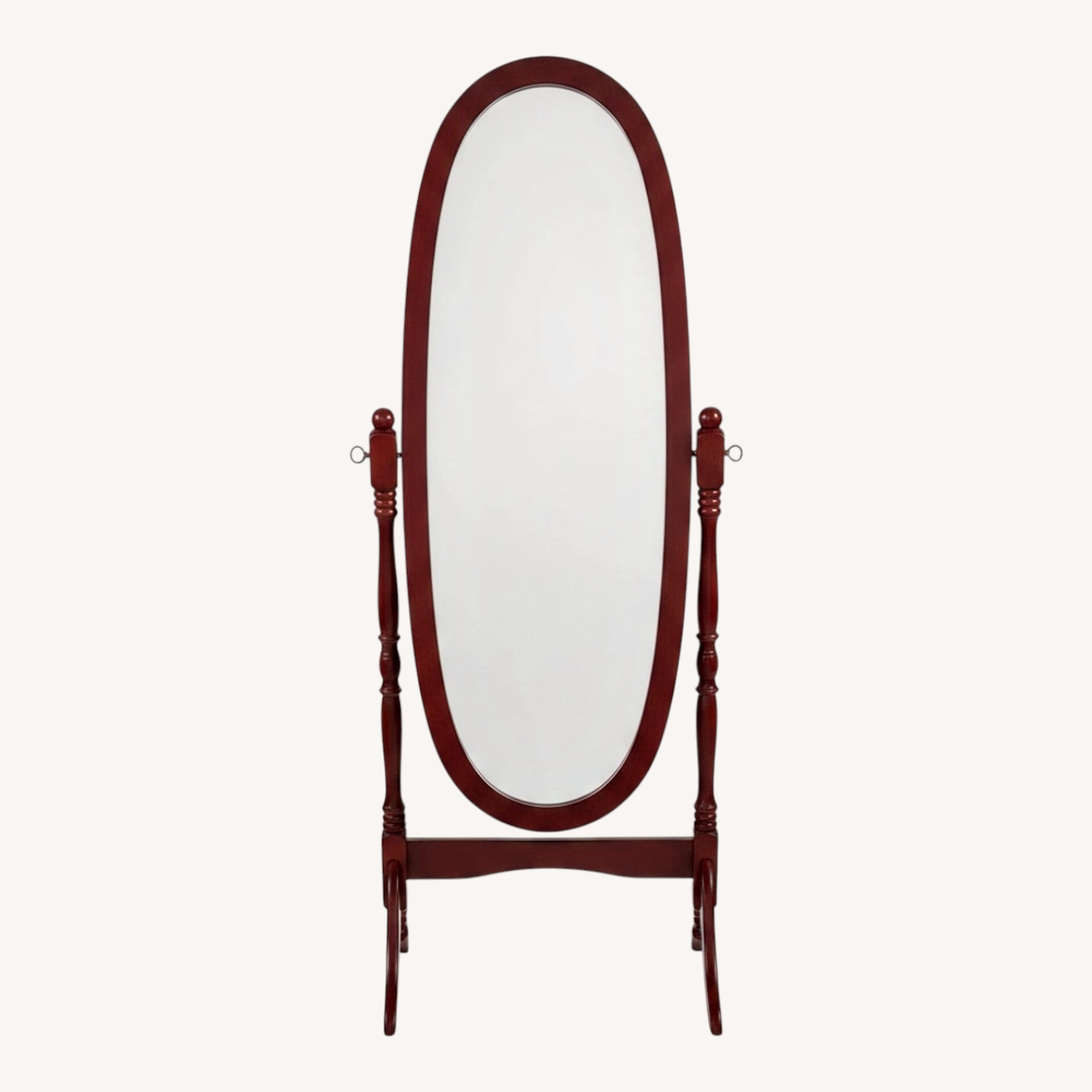 Image of Queen Anna Style Cheval Oak Floor Mirror
