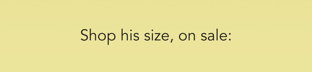Shop Men's by Size