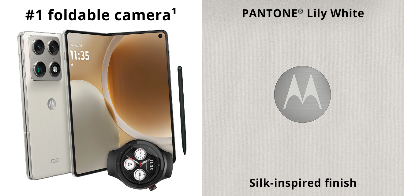 #1 foldable camera(1) Pantone(R) Lily White Silk-Inspired finish