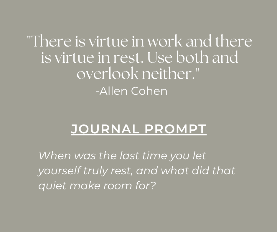 quote and journal prompt that match today's Sunday, Reset