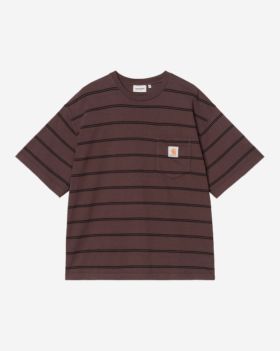 Carhartt WIP Cardona Pocket T-Shirt | Cardona Stripe, Natural / Palisander