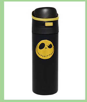 Jack Skellington Black and Yellow Insulated Water Bottle - 24 oz.