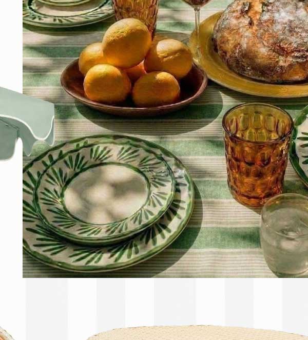 Arezzo French Country Green Terracotta Dinner Plate