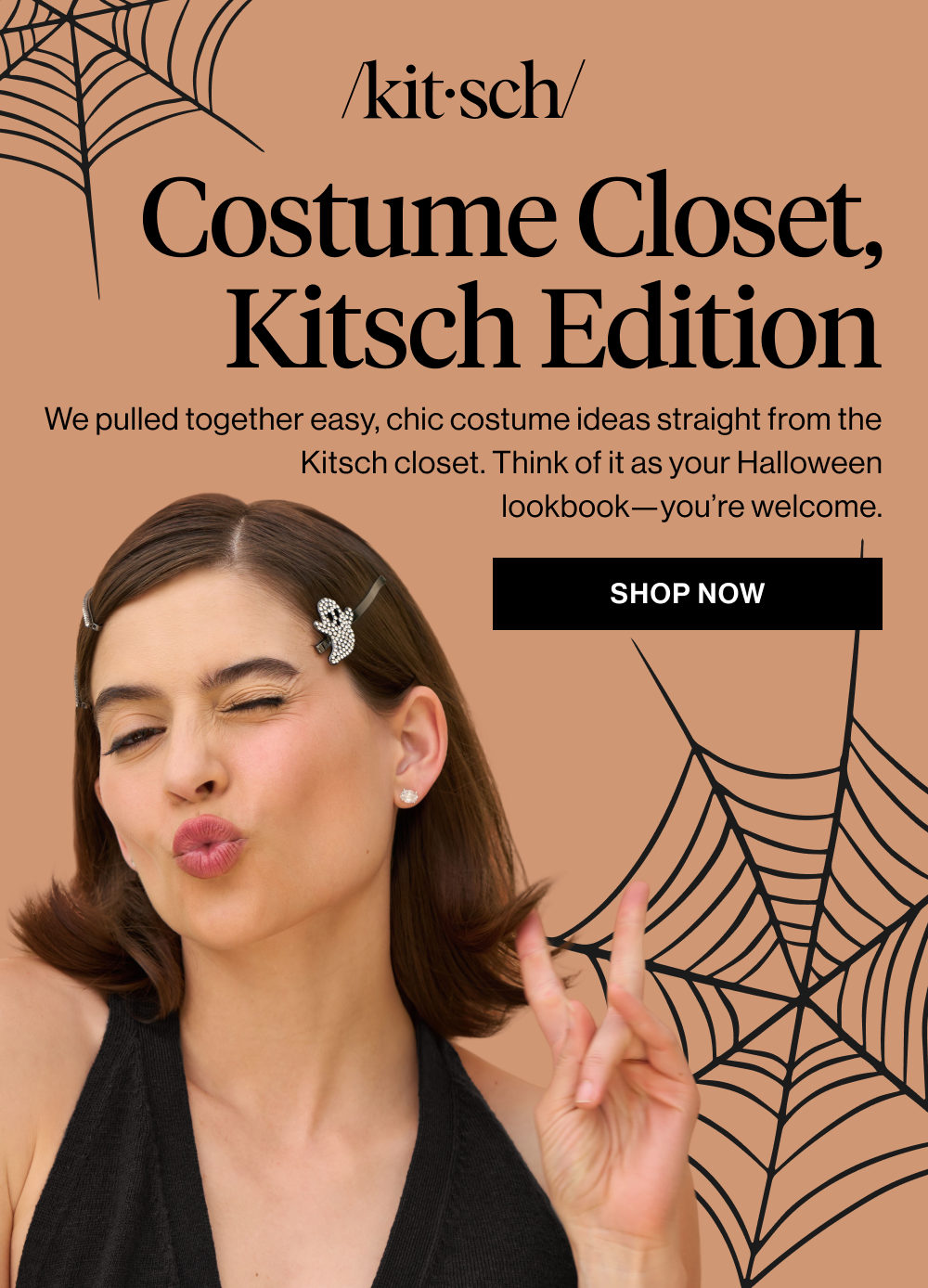 Costume Closet, Kitsch Edition. We pulled together easy, chic costume ideas straight from the Kitsch closet. Think of it as your Halloween lookbook—you’re welcome.