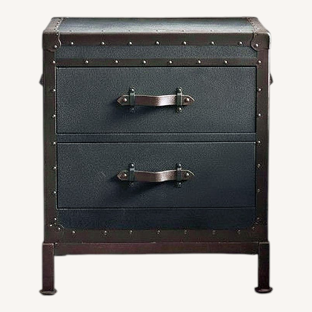 Image of Pottery Barn Ludlow Black Trunk Nightstand