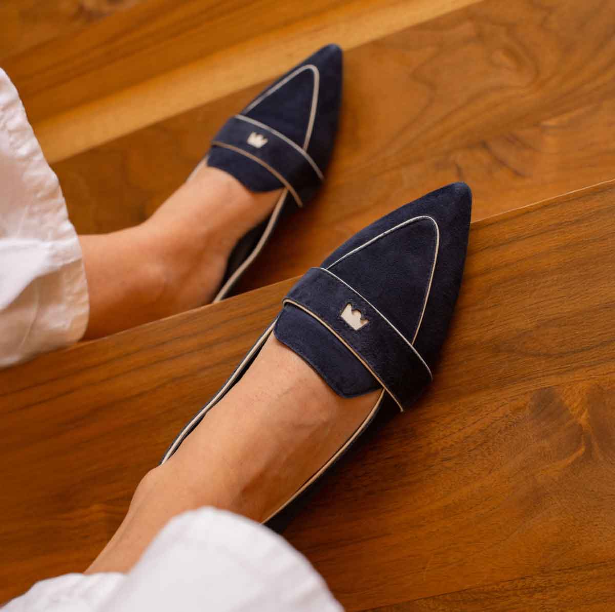 The Sparrow In Navy Suede