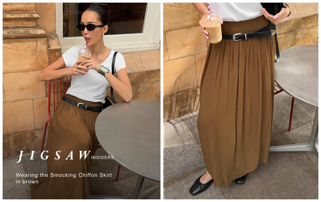 Smocking Chiffon Skirt