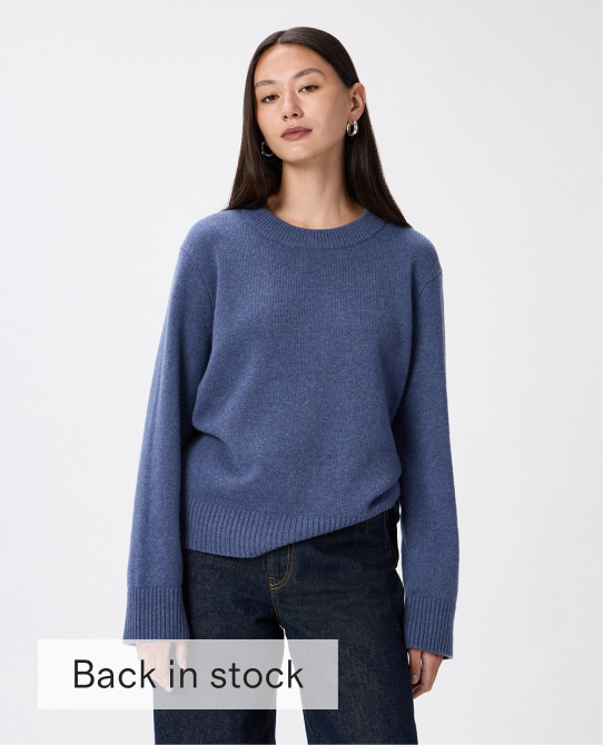 Mongolian Cashmere Oversized Crewneck Sweater