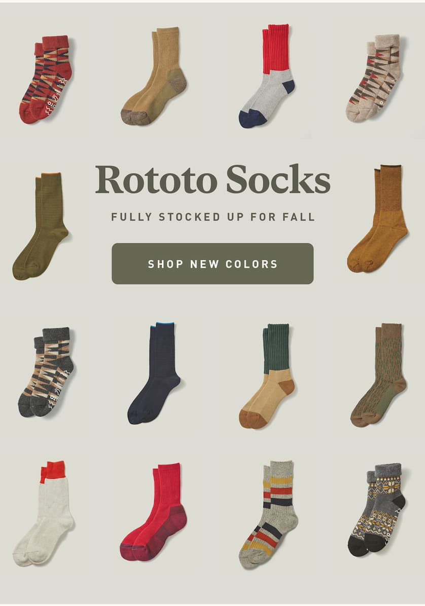 Shop new Rototo socks