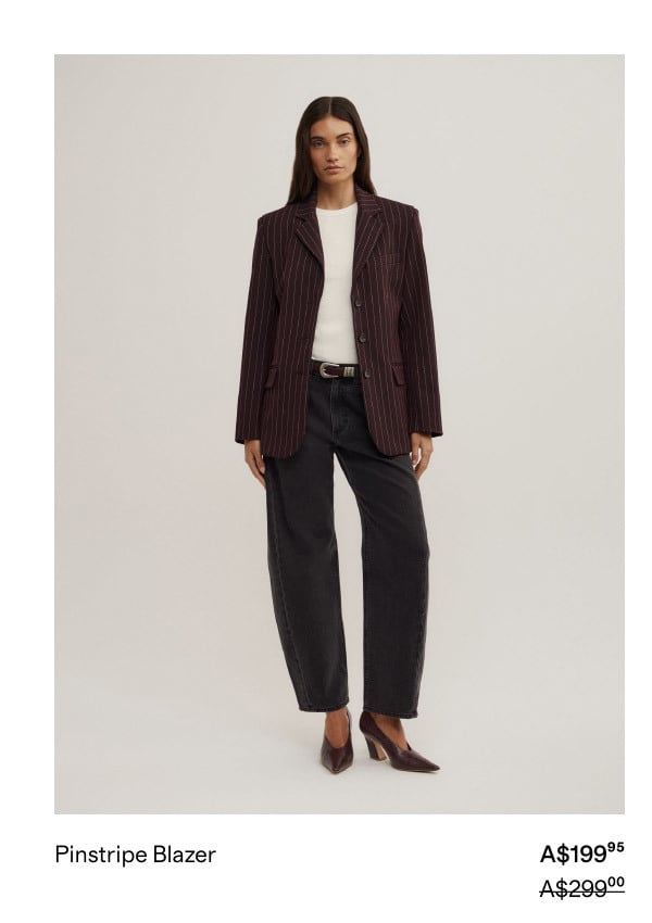Pinstripe Blazer | A$199.95