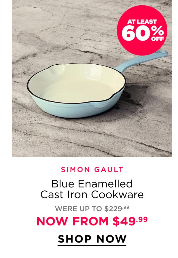 Simon Gault Blue Enamelled Cast Iron Cookware