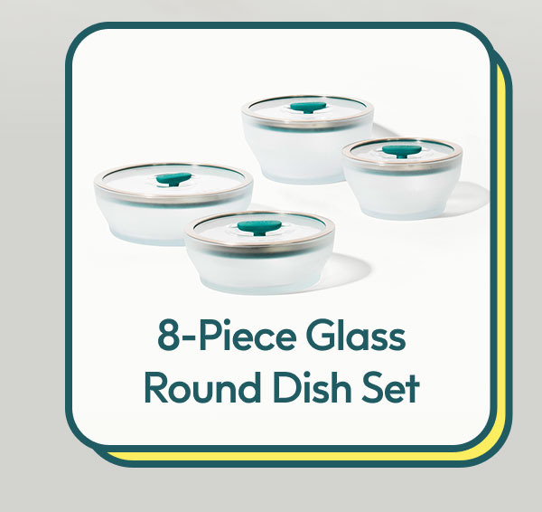 8-Piece Glass Round Dish Set