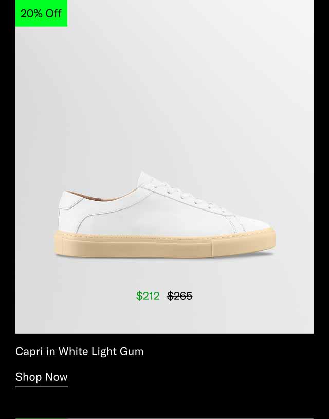 Capri in White Light Gum. Shop Now
