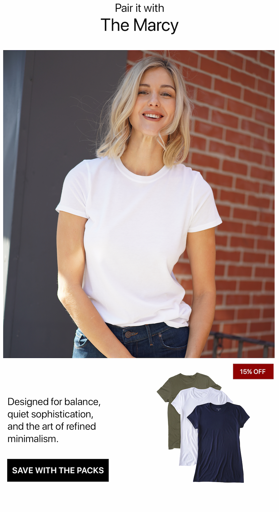 Fitted Crew Marcy Tee 3-Pack