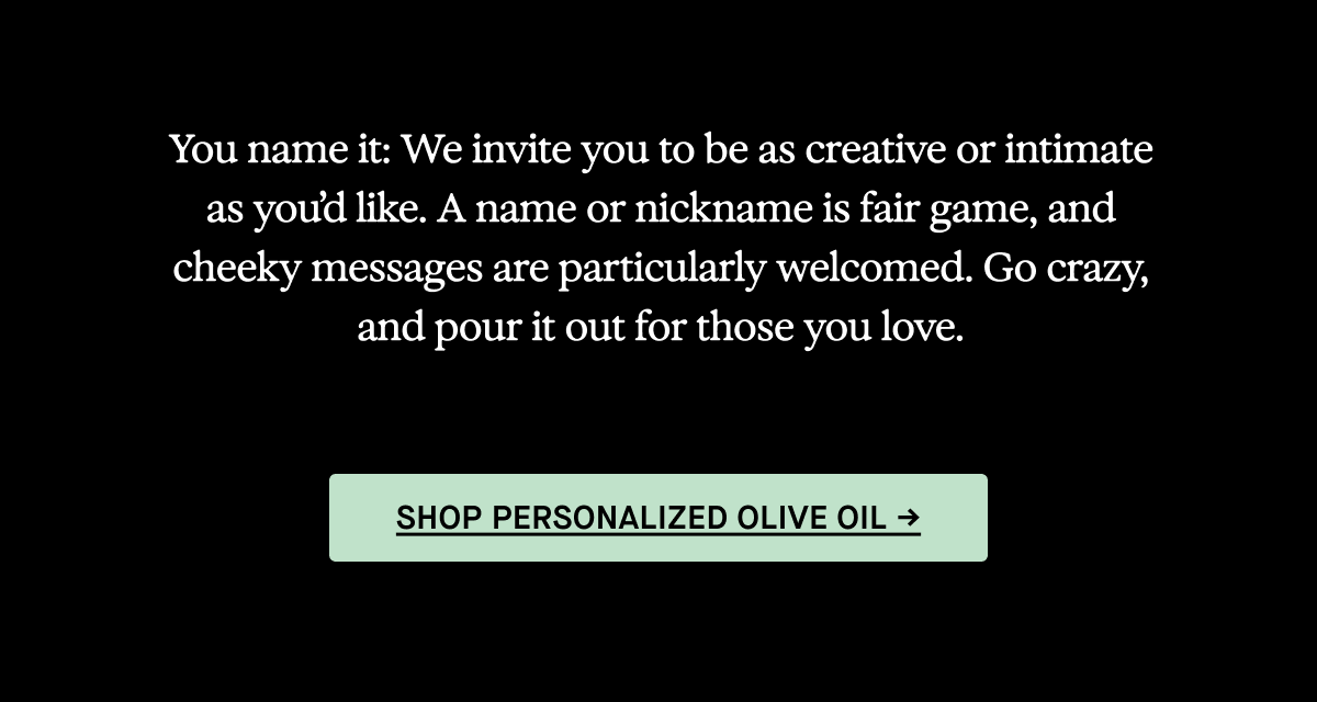 Shop Personalized Olive Oil