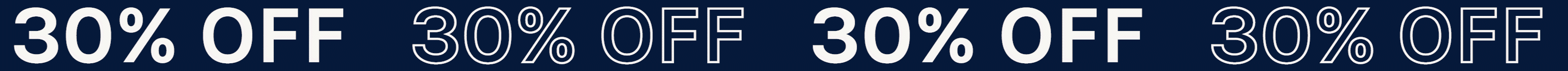 30% OFF SALE
