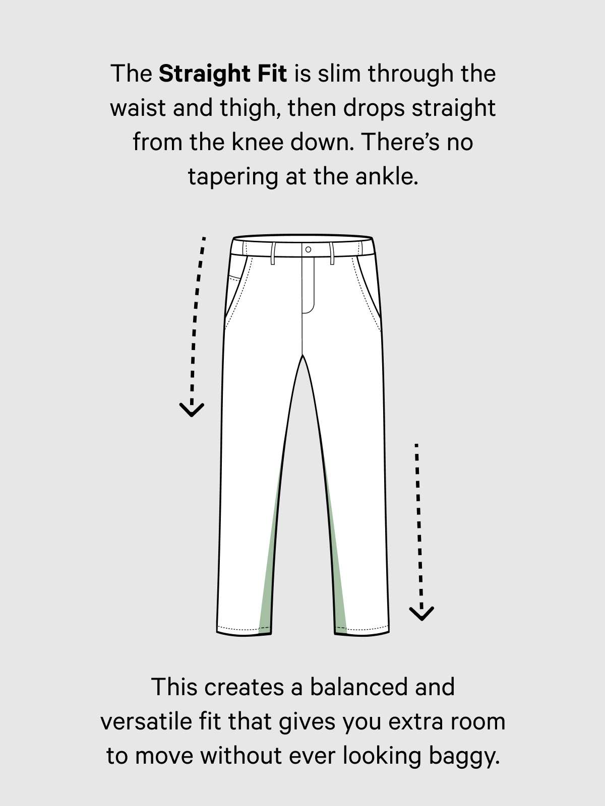 Balanced and versatile fit