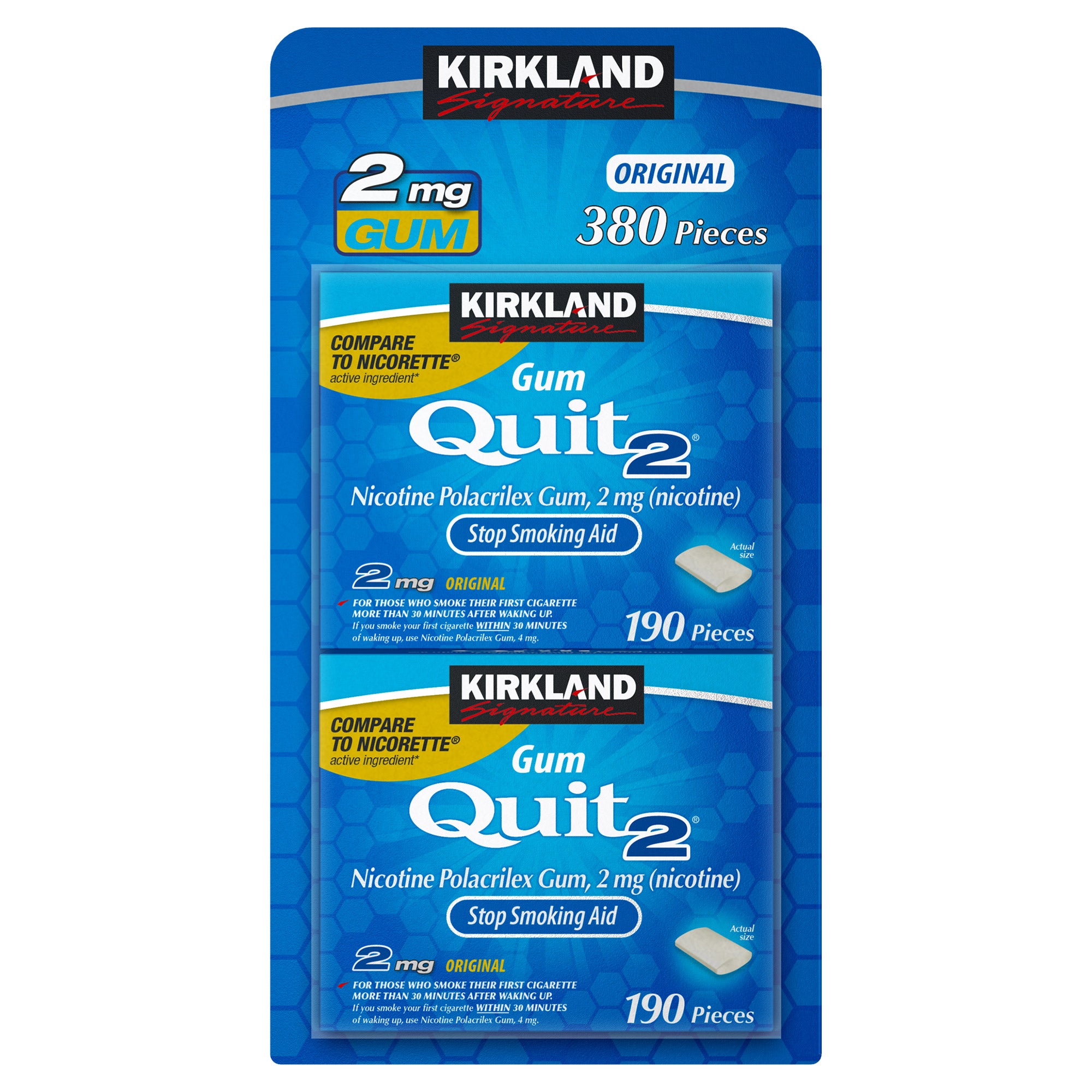 Kirkland Signature Quit Gum 2 mg or 4 mg, 380 Pieces