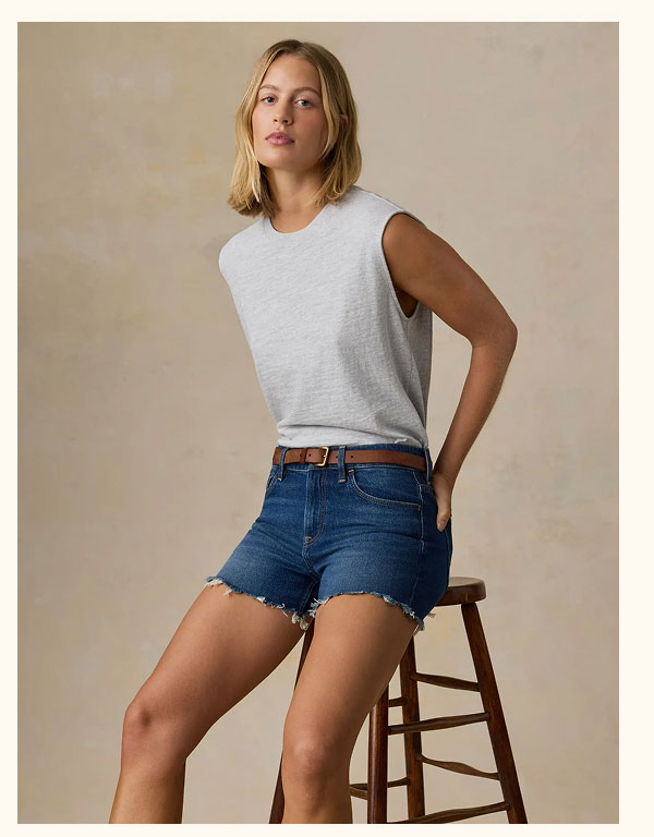 Sunwashed Organic Muscle Tank - Light Grey Heather