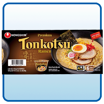Nongshim, Tonkotsu Ramen Bowl, 3.56 oz, 6-Count