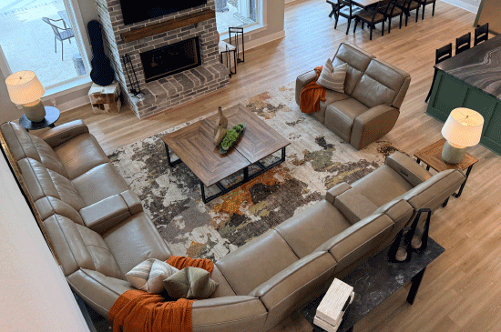 GIF of images from new lake house design project - Get Inspired