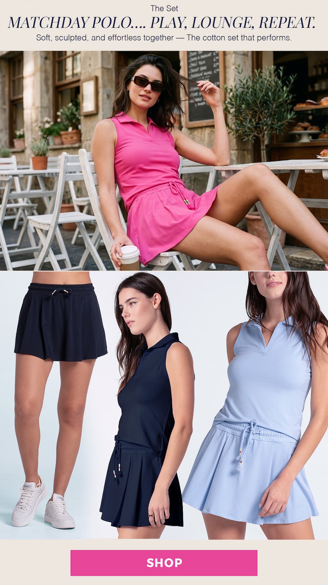 The set matchday polo.... play, lounge, repeat.