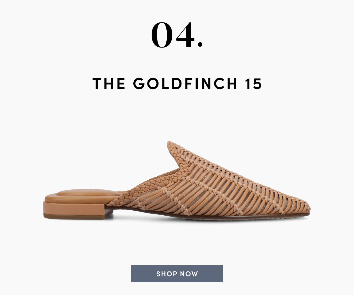 The Goldfinch 15 Woven Slide in Toffee Woven