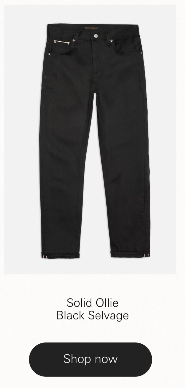 Solid Ollie Dry Black Selvage