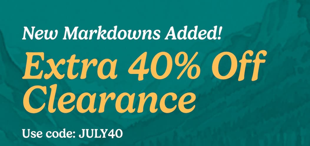 Take an Extra 40% Off Clearance