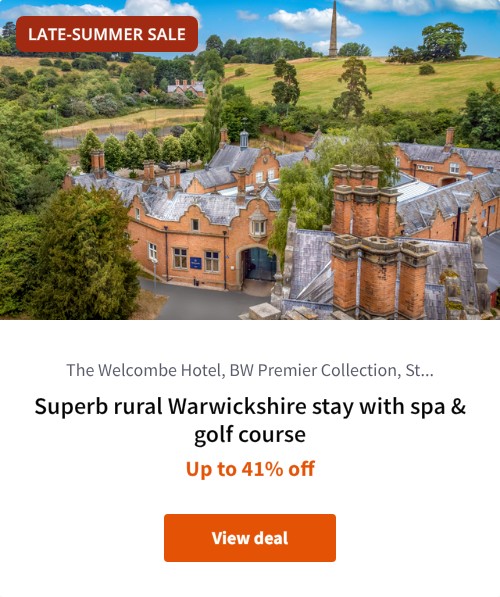 Superb rural Warwickshire stay with spa &amp; golf course
