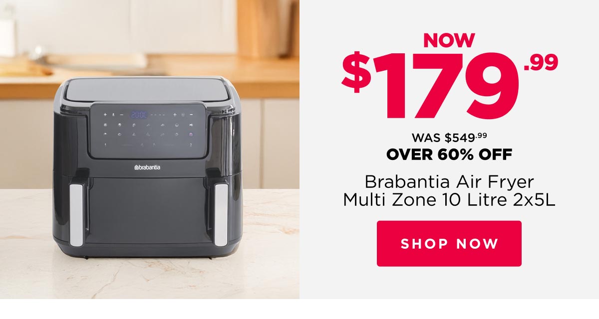 Brabantia Air Fryer Multi Zone 10 Litre 2x5L
