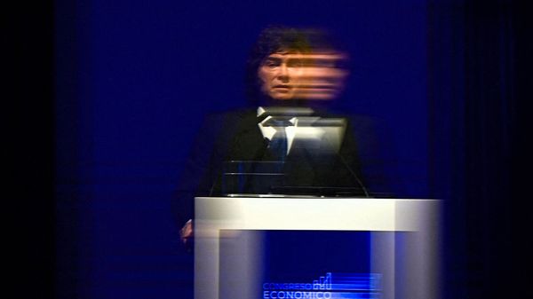 Argentina's President Javier Milei attends a business event in Buenos Aires
