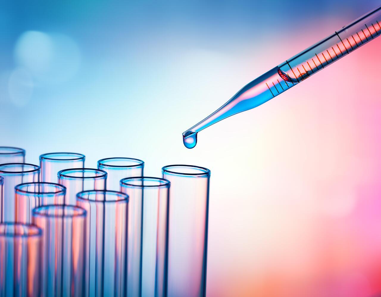 Test tube in pipette 