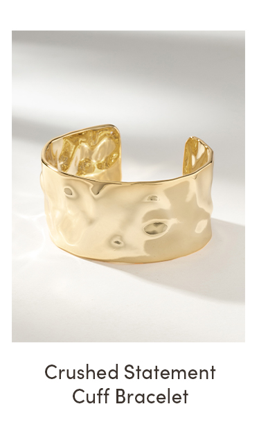 Crushed Statement Cuff Bracelet