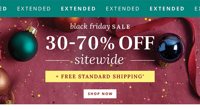 30-70% Off sitewide + Free Standard Shipping