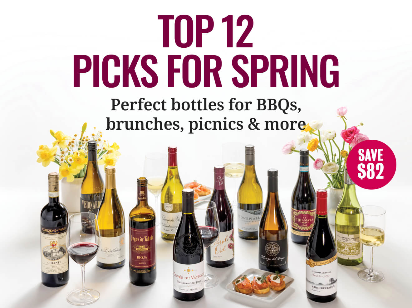Top 12 wines for spring