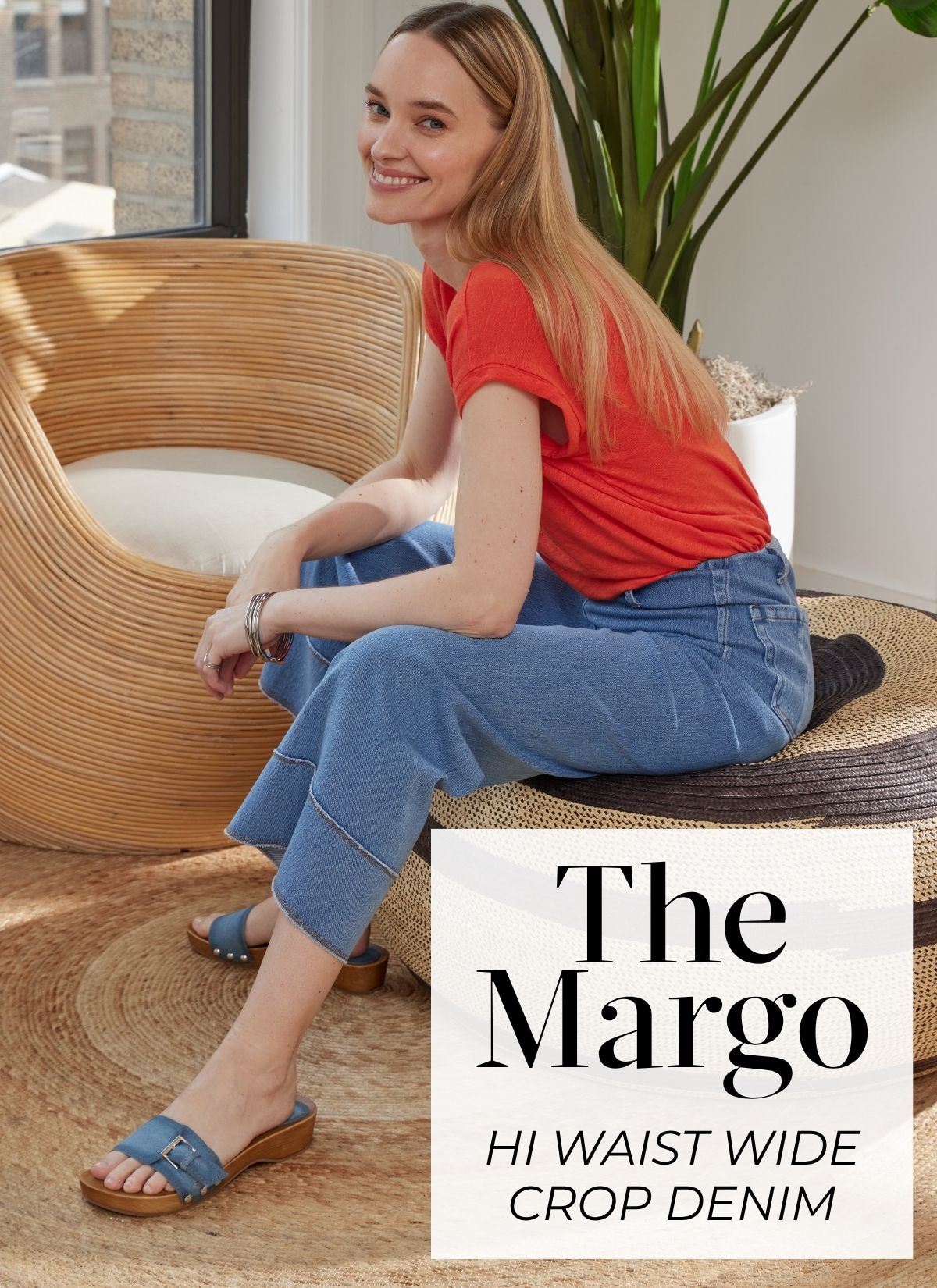 Margo Hi Waist Wide Crop Denim
