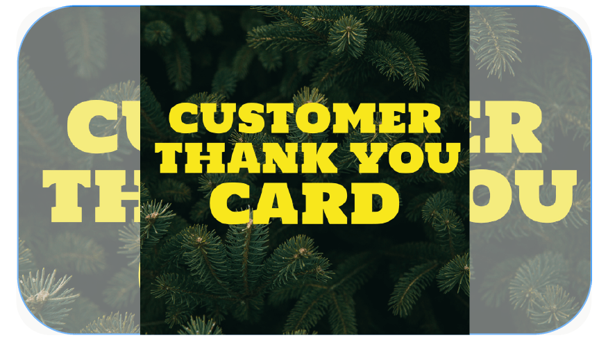 Customer Thank You Card Template Graphic